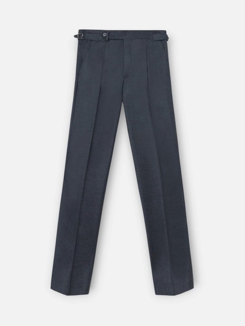 Plain grey pleated unique trousers