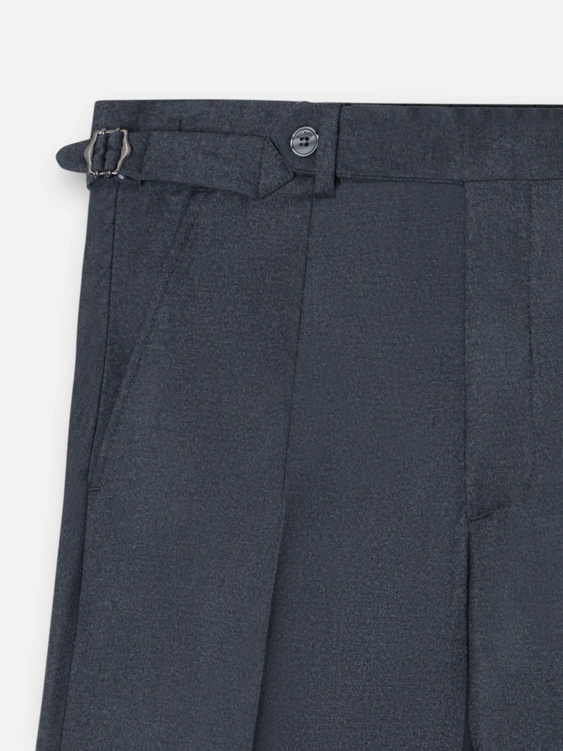 Plain grey pleated unique trousers