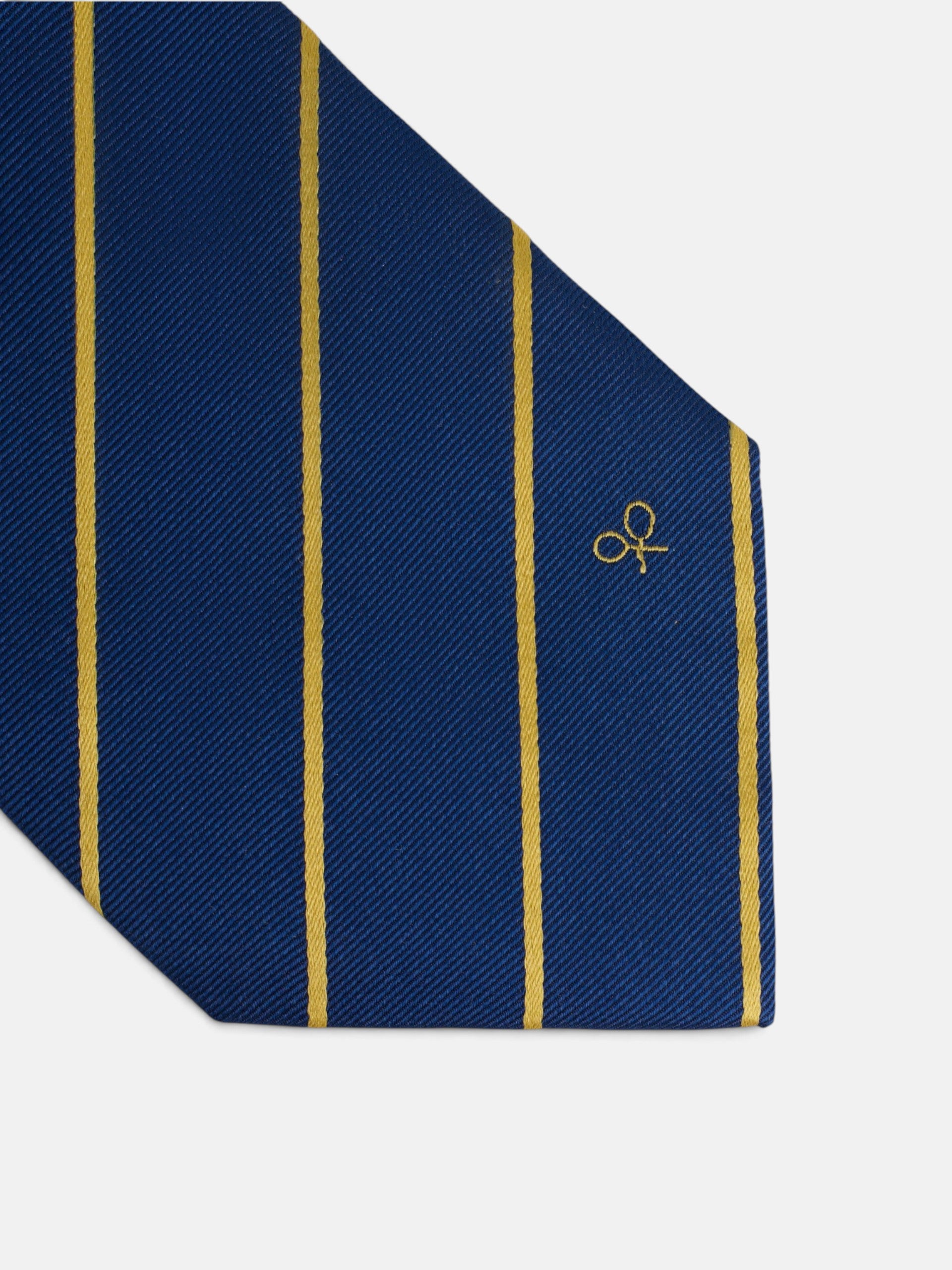 Corbata raya media azul marino