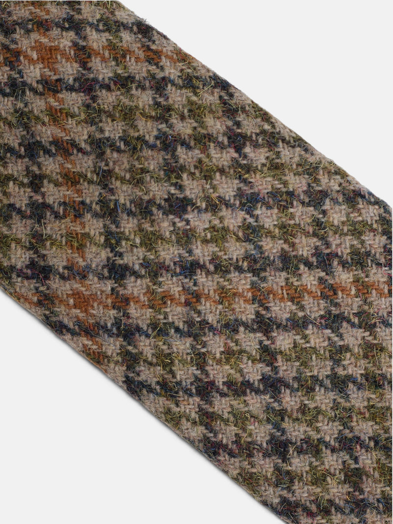 Corbata pata de gallo beige