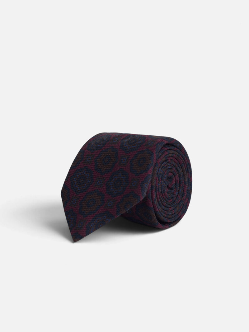 Corbata corona burdeos