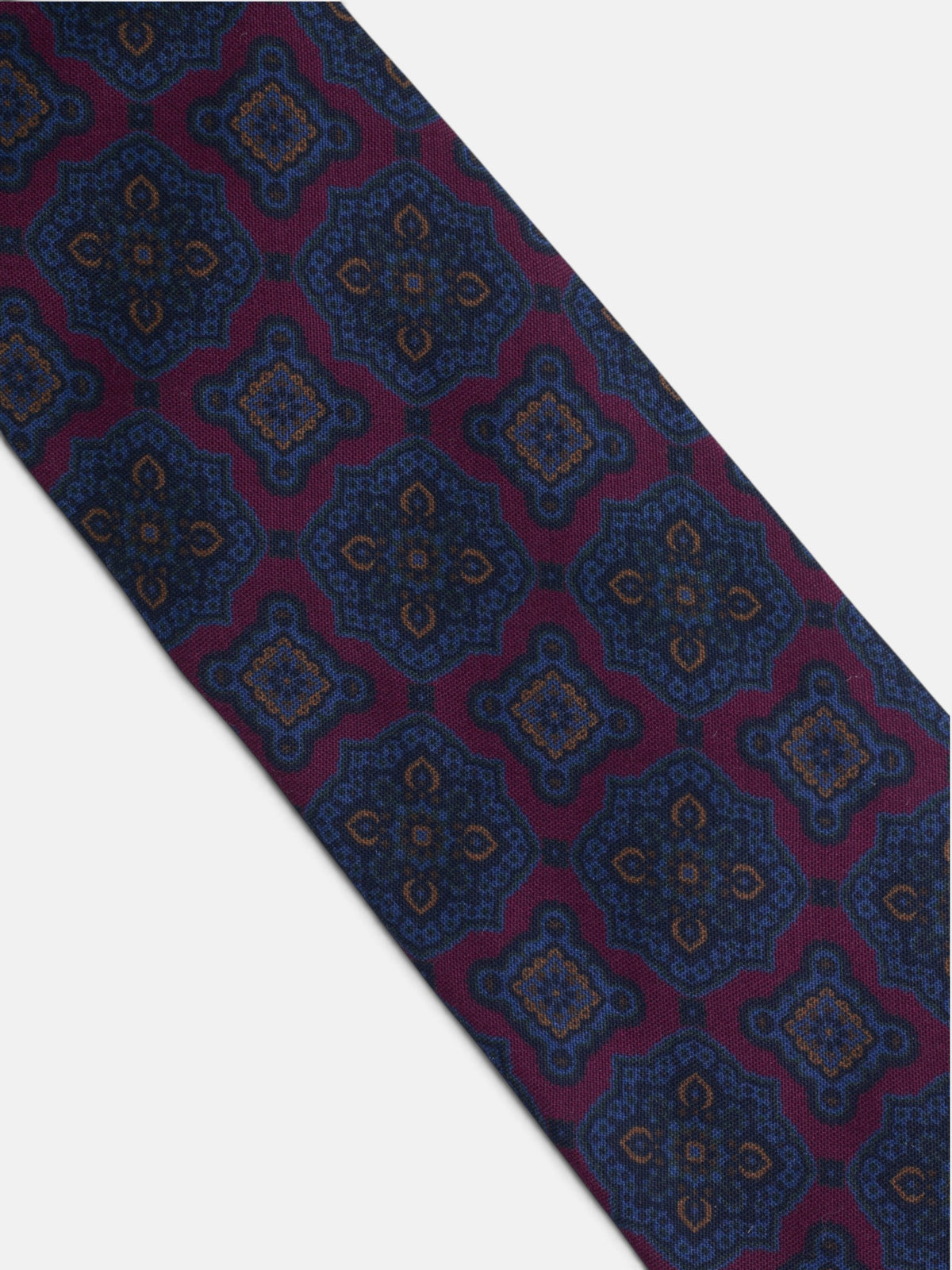 Corbata motivo mosaico burdeos