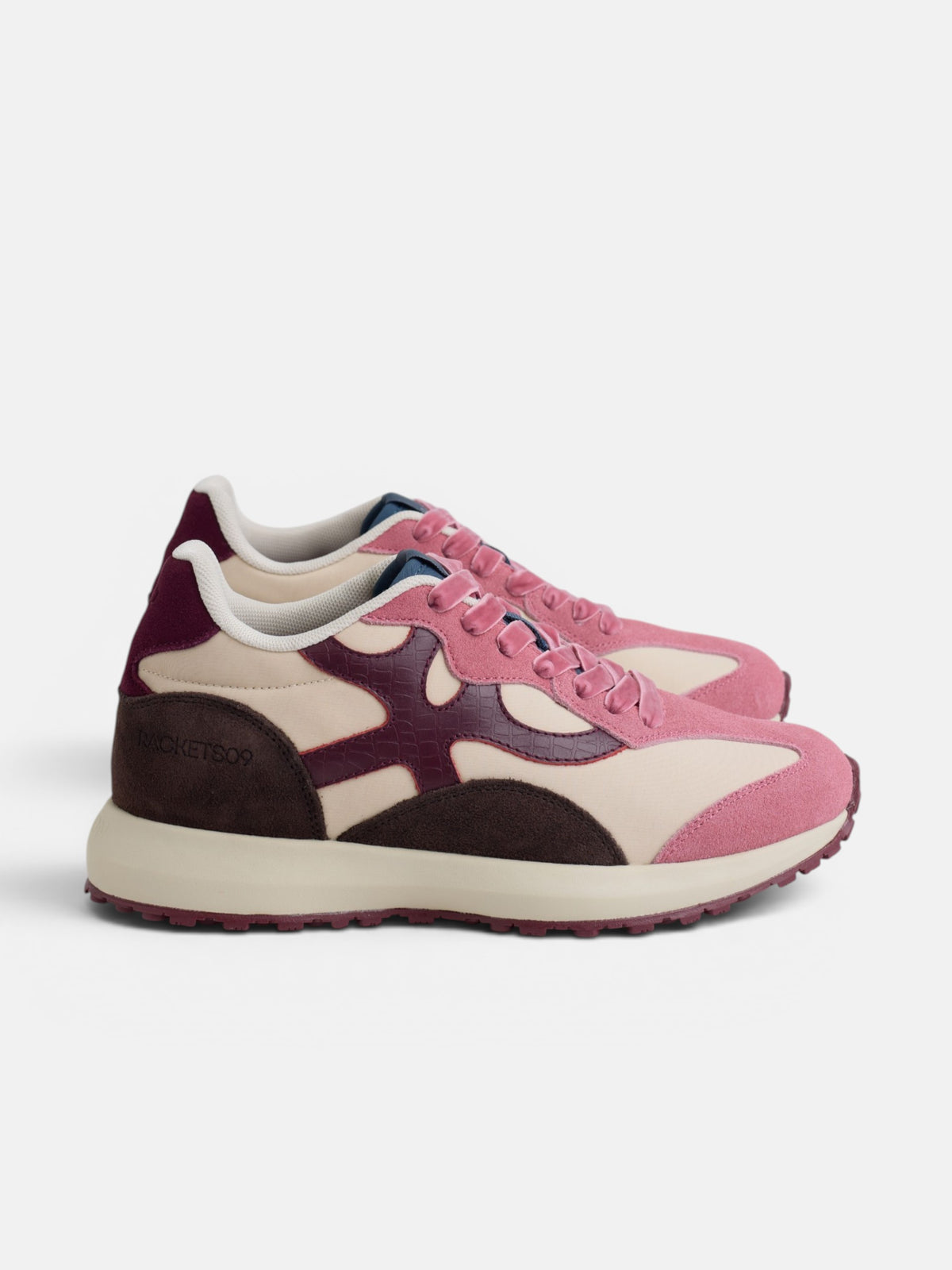 RACKETS09 pink and ecru sneaker