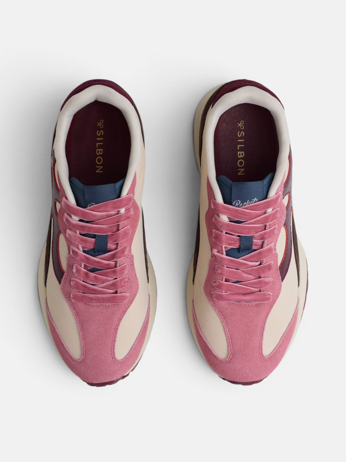 RACKETS09 pink and ecru sneaker