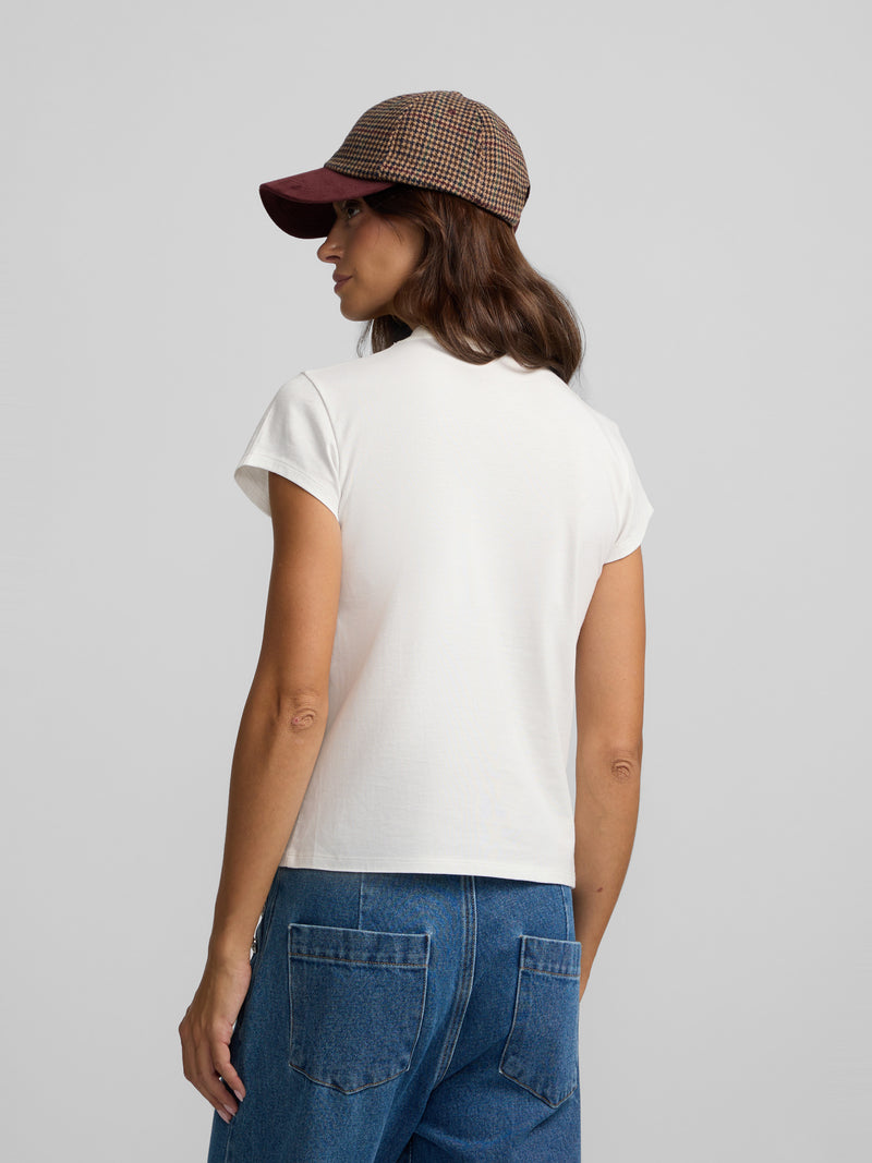Camiseta woman silbon varsity crudo