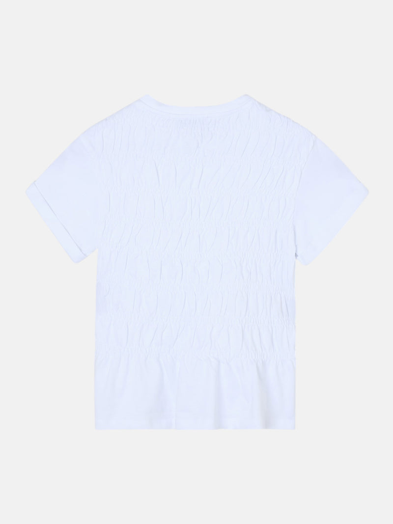 Camiseta woman punto smock blanca