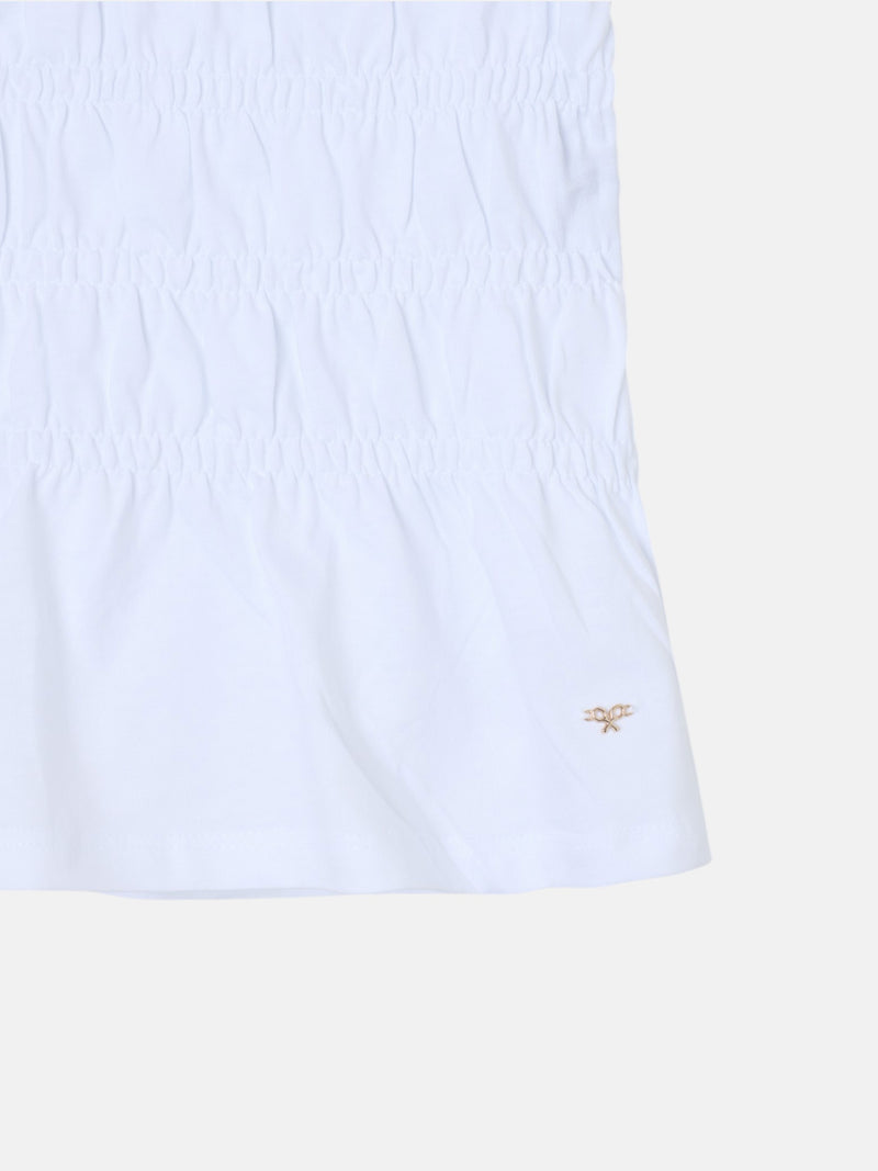 Camiseta woman punto smock blanca