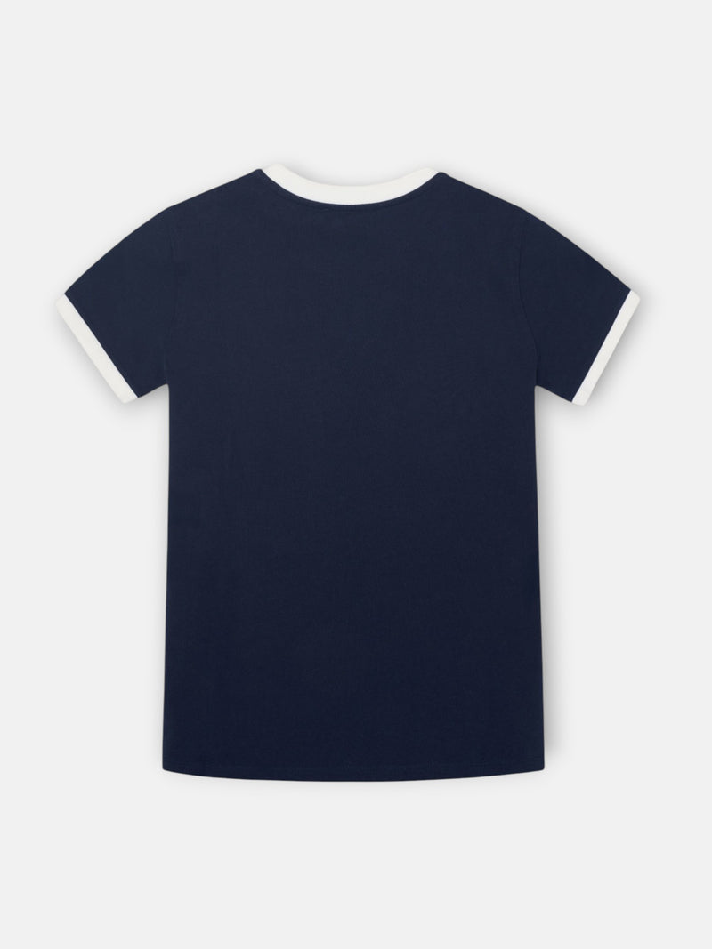 Camisola mulher silbon raquete contraste azul