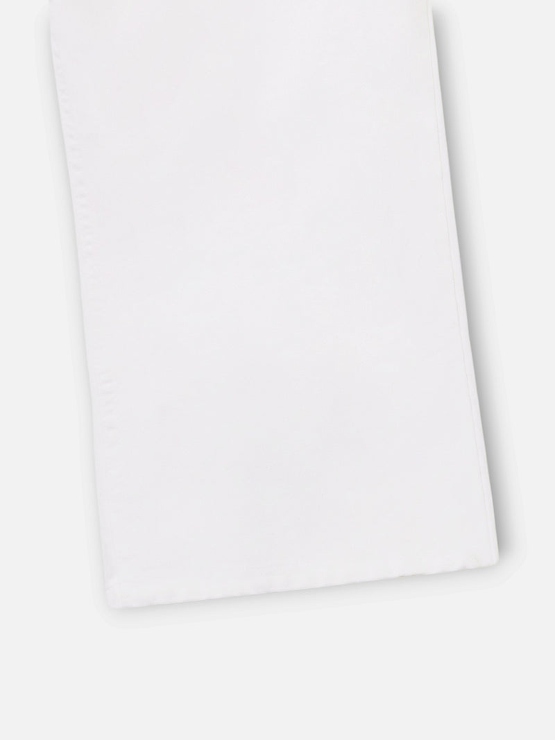 Pantalon large à pinces unique blanc