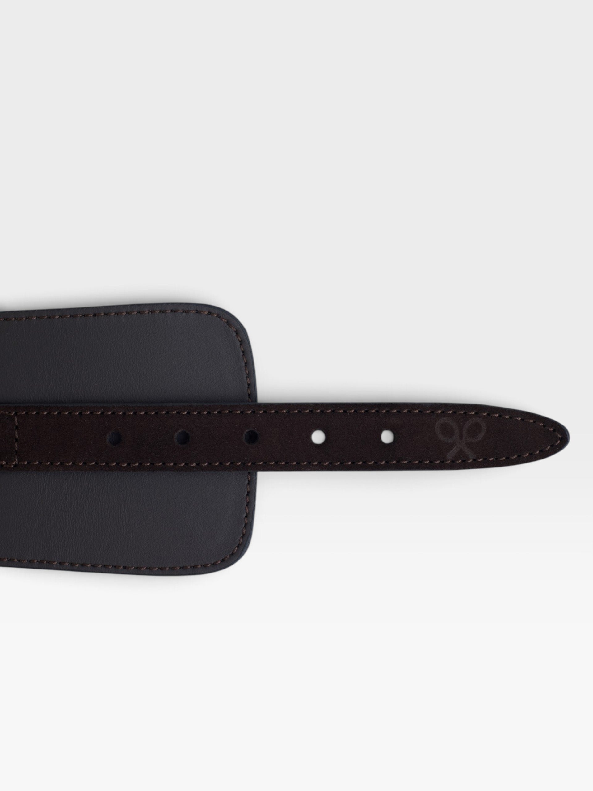 Brown leather cummerbund belt