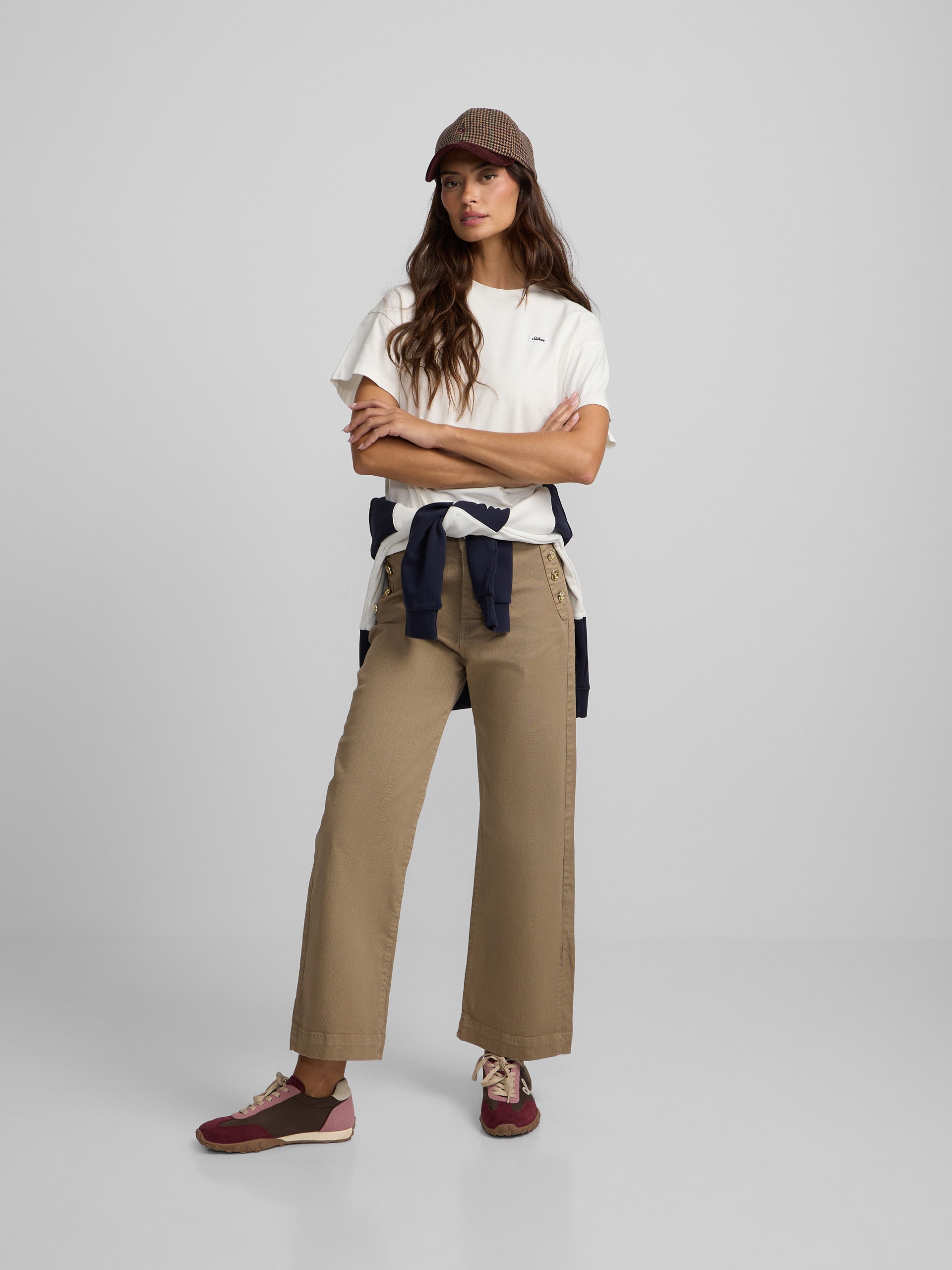 Women's white Silbon patch t-shirt