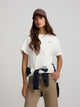 Women's white Silbon patch t-shirt