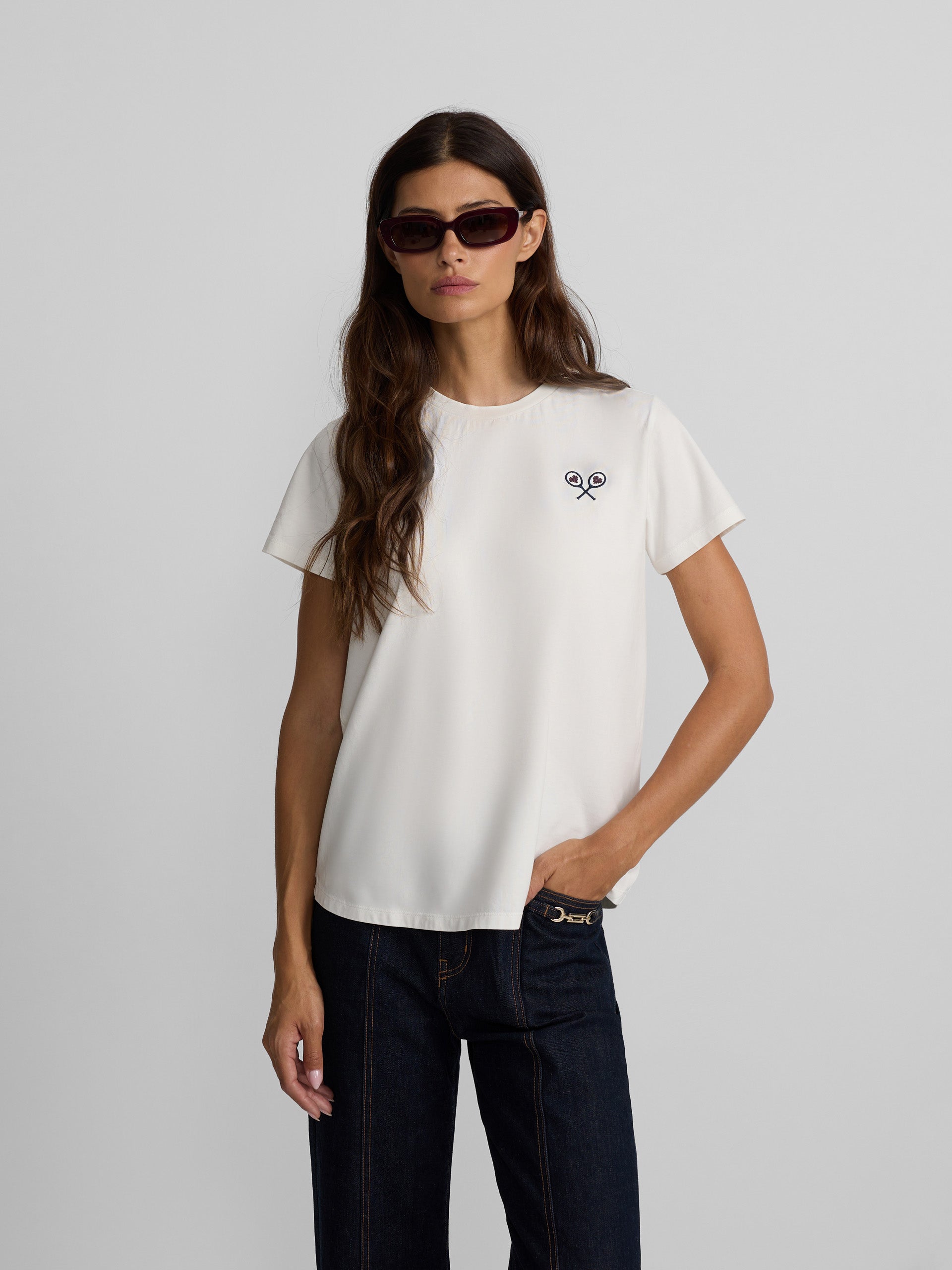 Women's Lucky Love T-shirt in off-white
