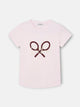 Women's Silbon Pink Racket T-shirt