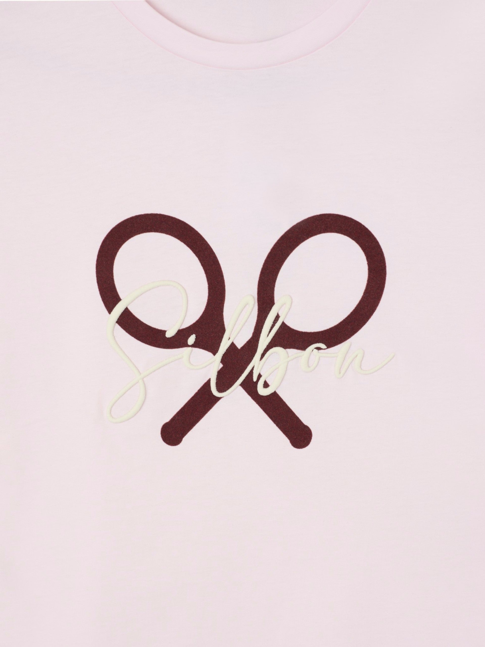Women's Silbon Pink Racket T-shirt