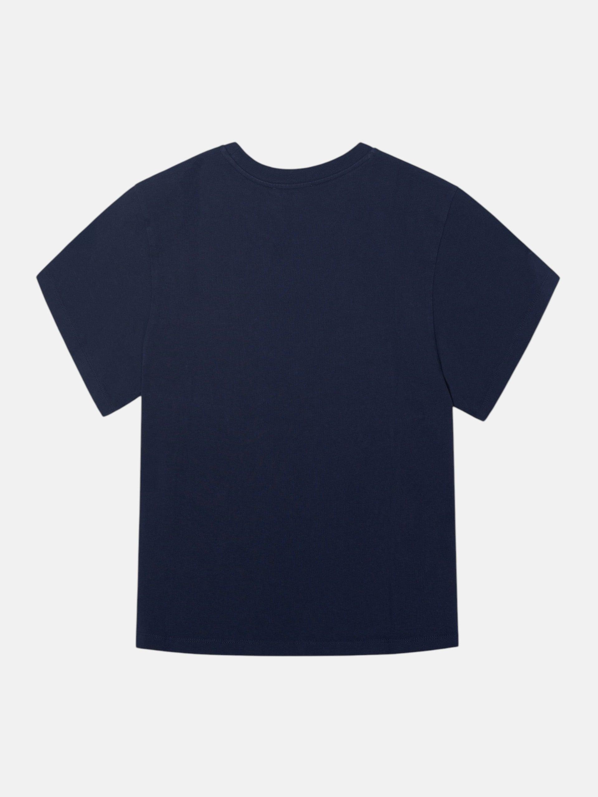 Camiseta mulher com emblema silbon azul-marinho