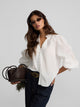 Blusa volantes plumetti blanco
