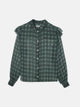 Blusa volantes estampado etnico verde
