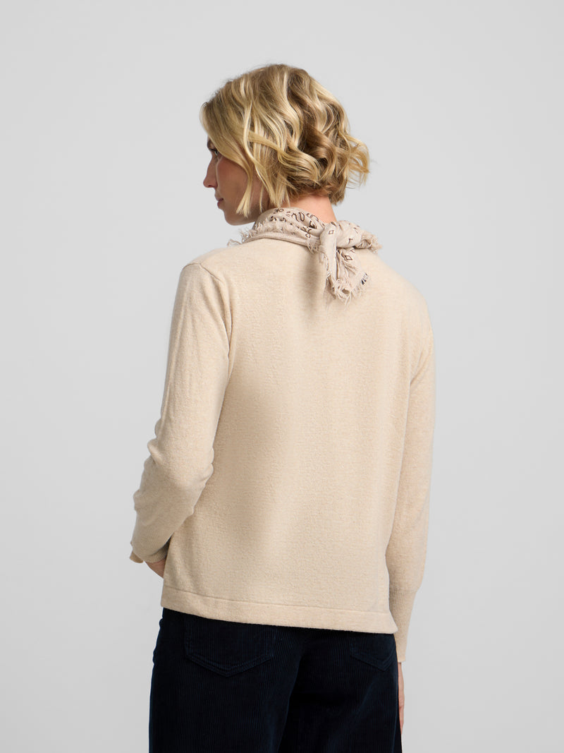 Raw ribbed waist sweater