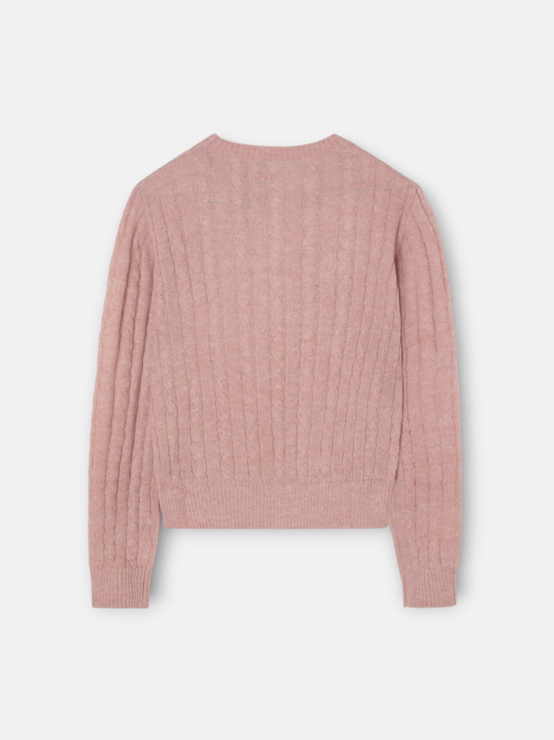 Jersey ochos cuello redondo rosa