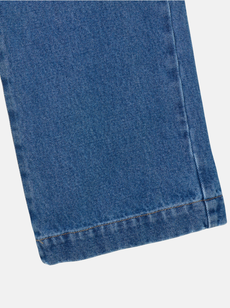 Calças culotte marinheiro denim azul