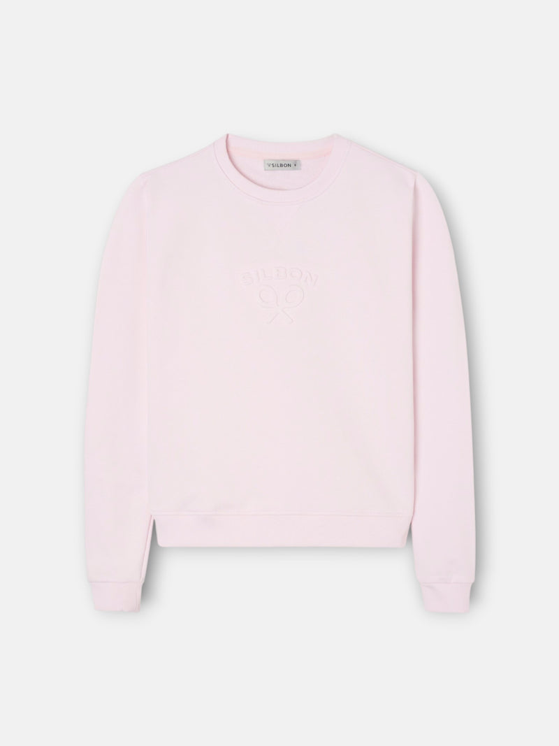 Sweatshirt mulher silbon clássica rosa