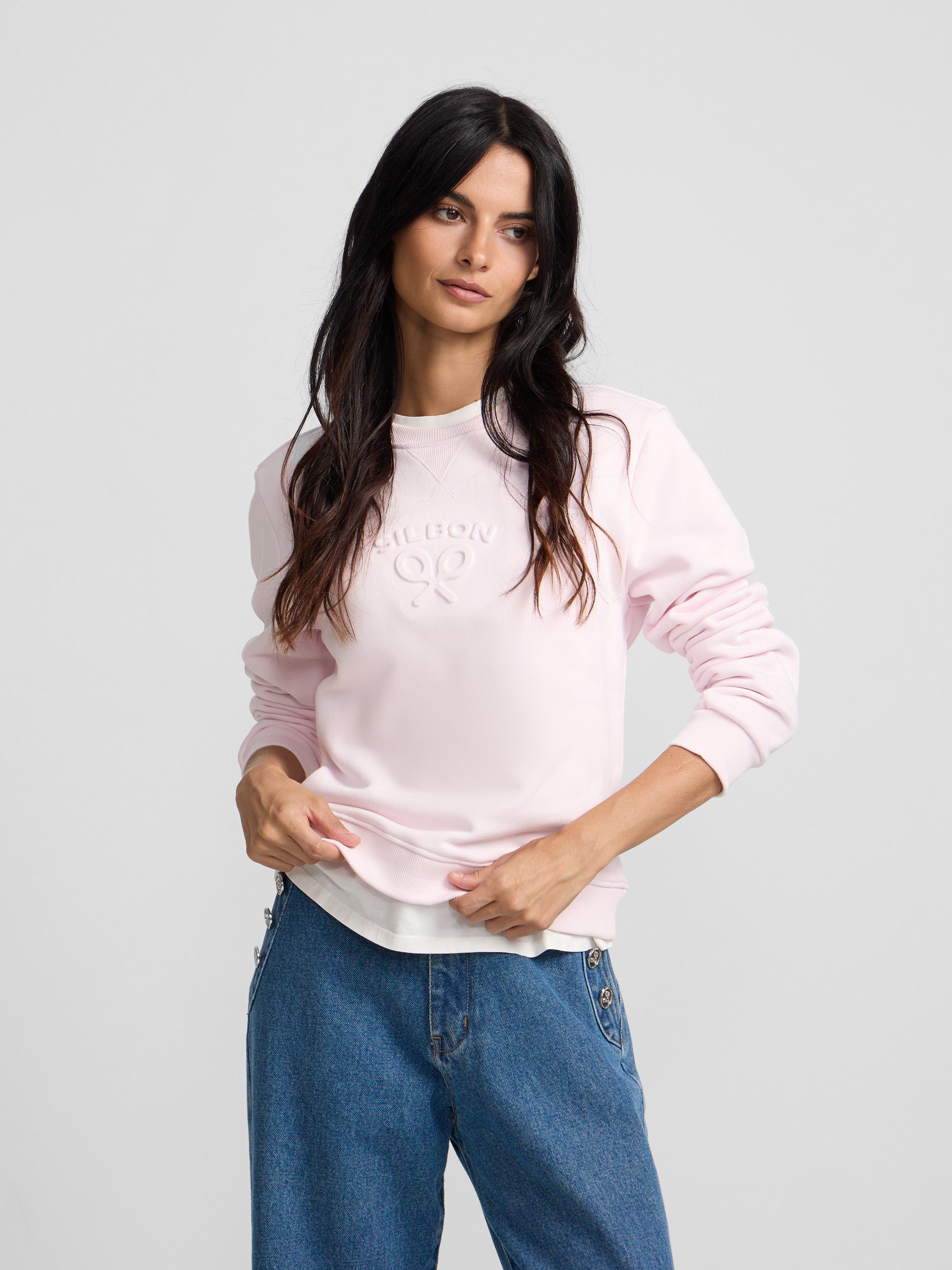 Sudadera woman silbon clasica rosa