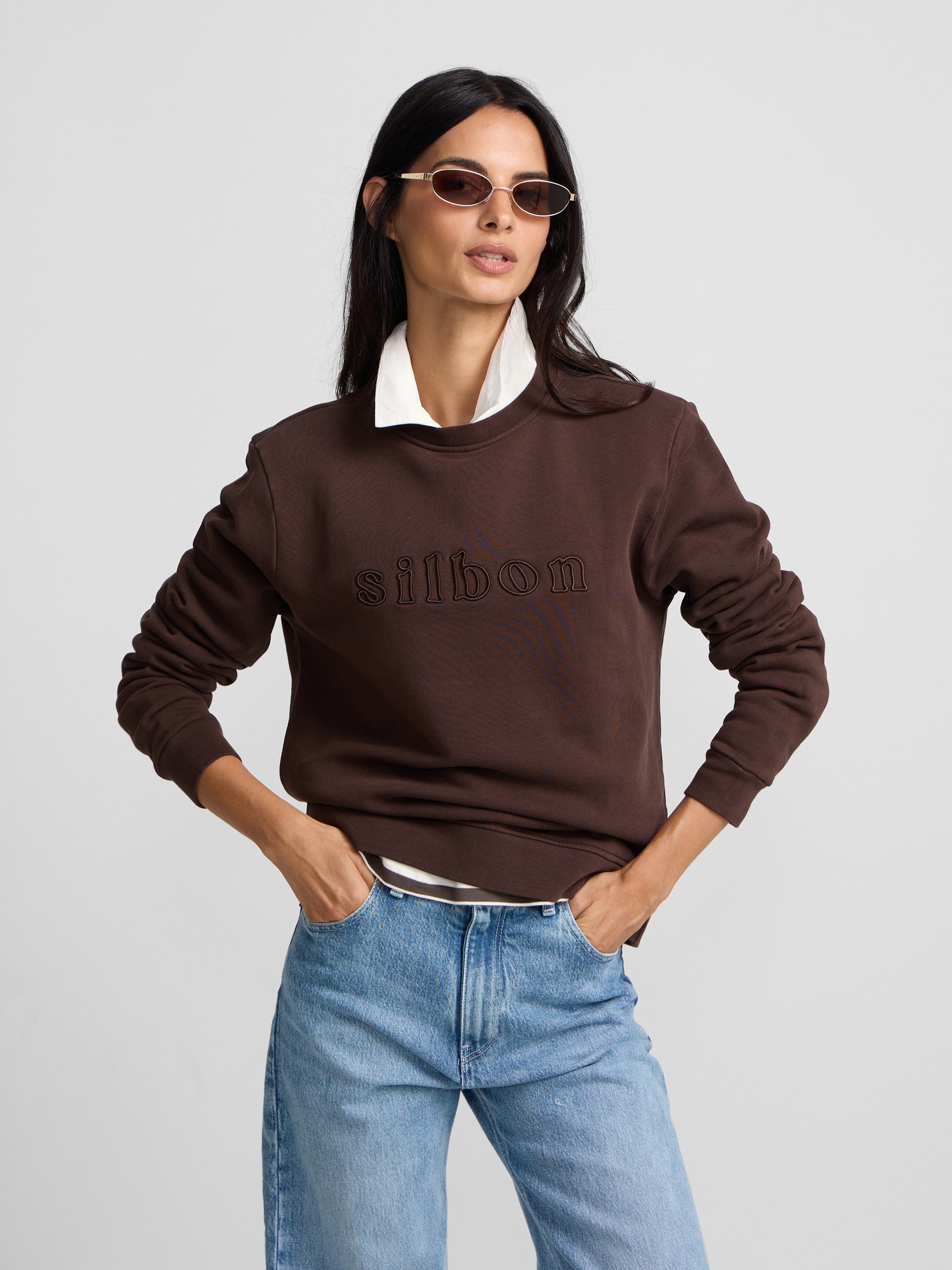 Sudadera woman silbon marron