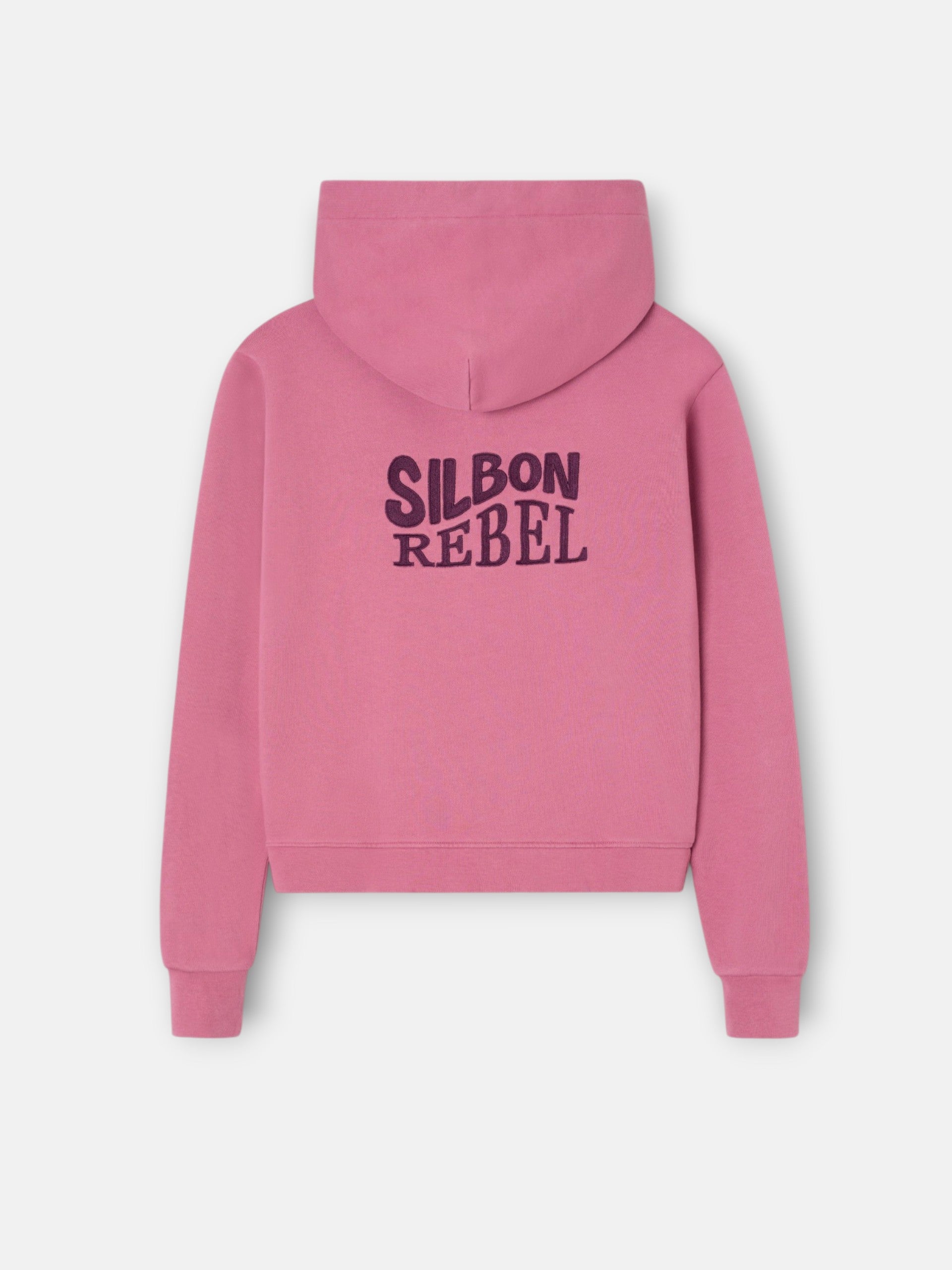 Sudadera woman capucha silbon rebel rosa