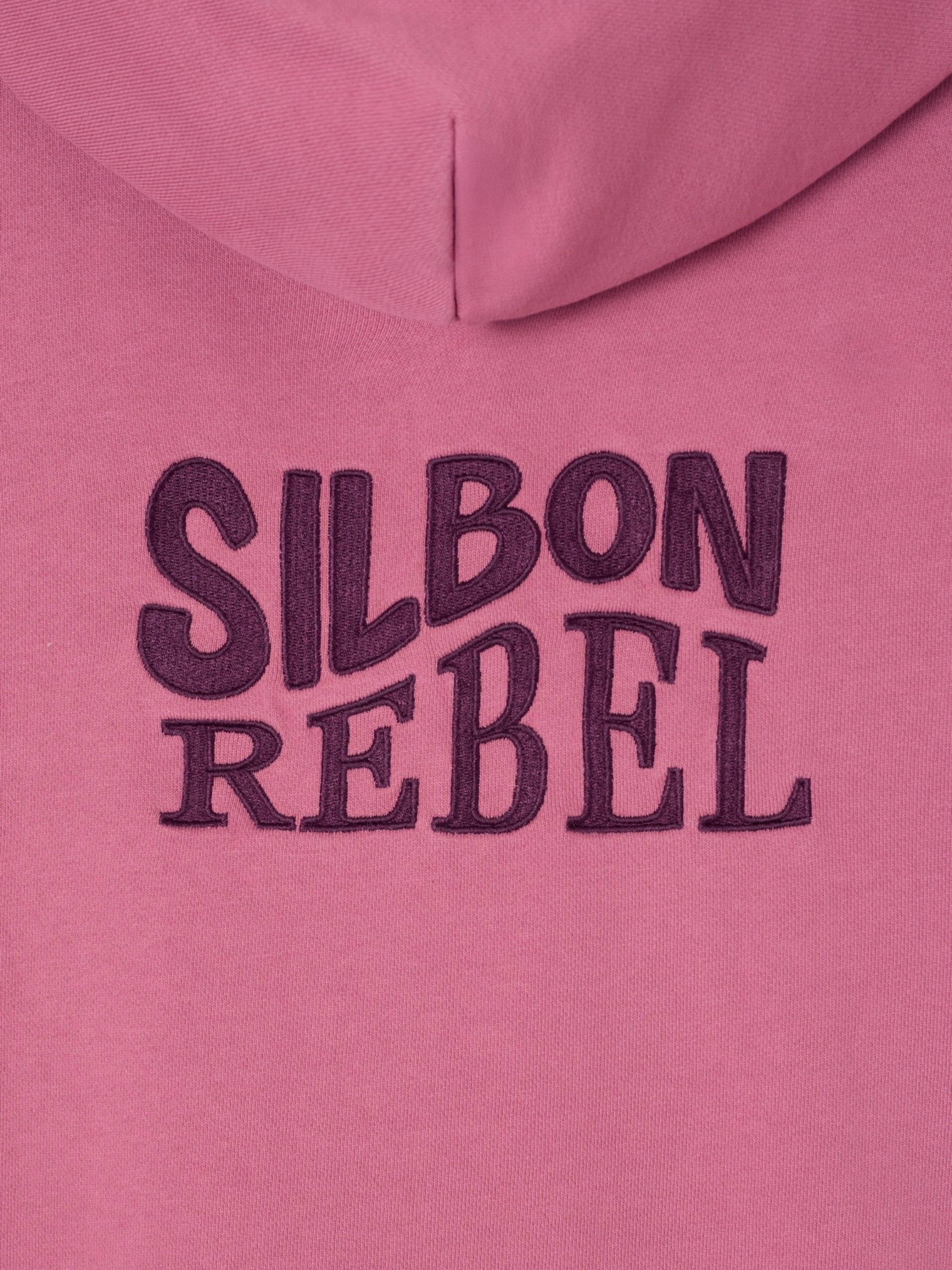 Sudadera woman capucha silbon rebel rosa