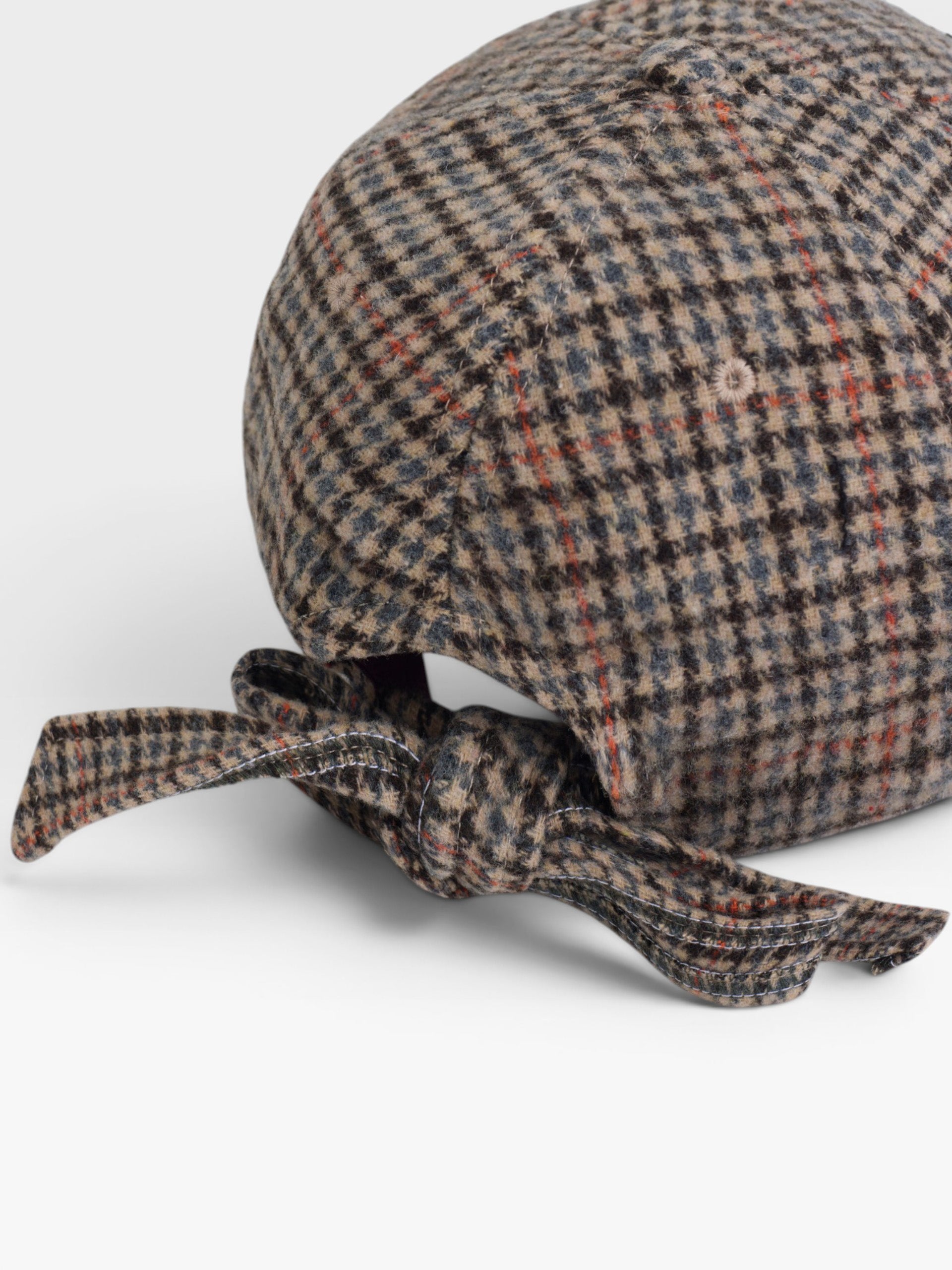 Gorra silbon cuadros marrones