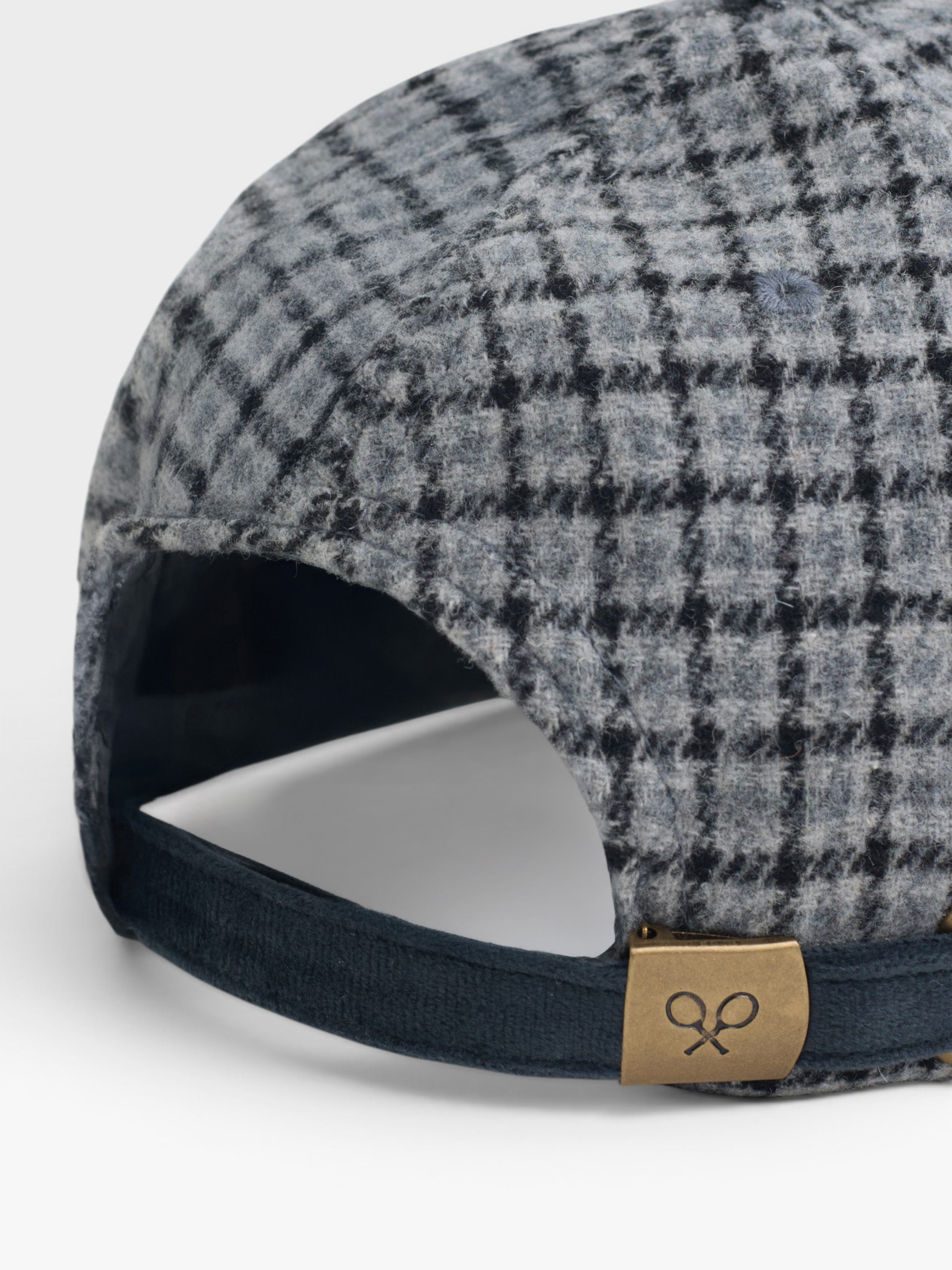 Gorra silbon cuadros grises
