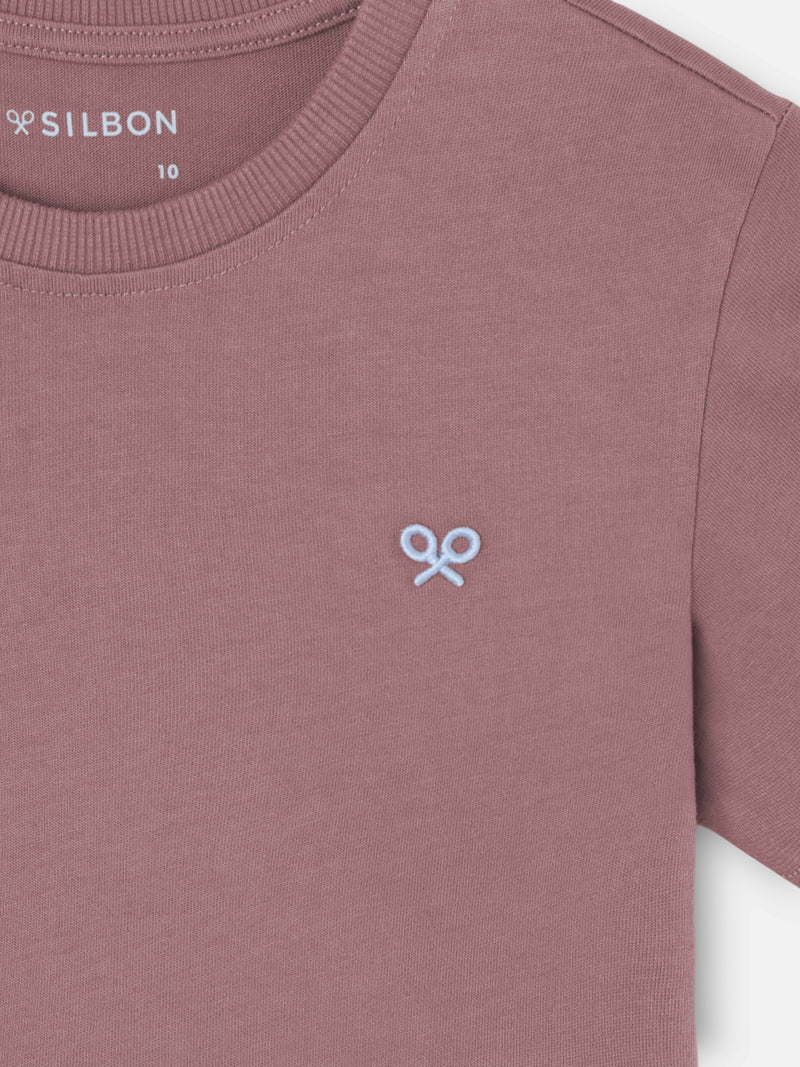 Camiseta kids minilogo burdeos
