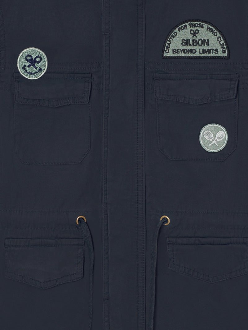 Chaqueta kids militar parches marino