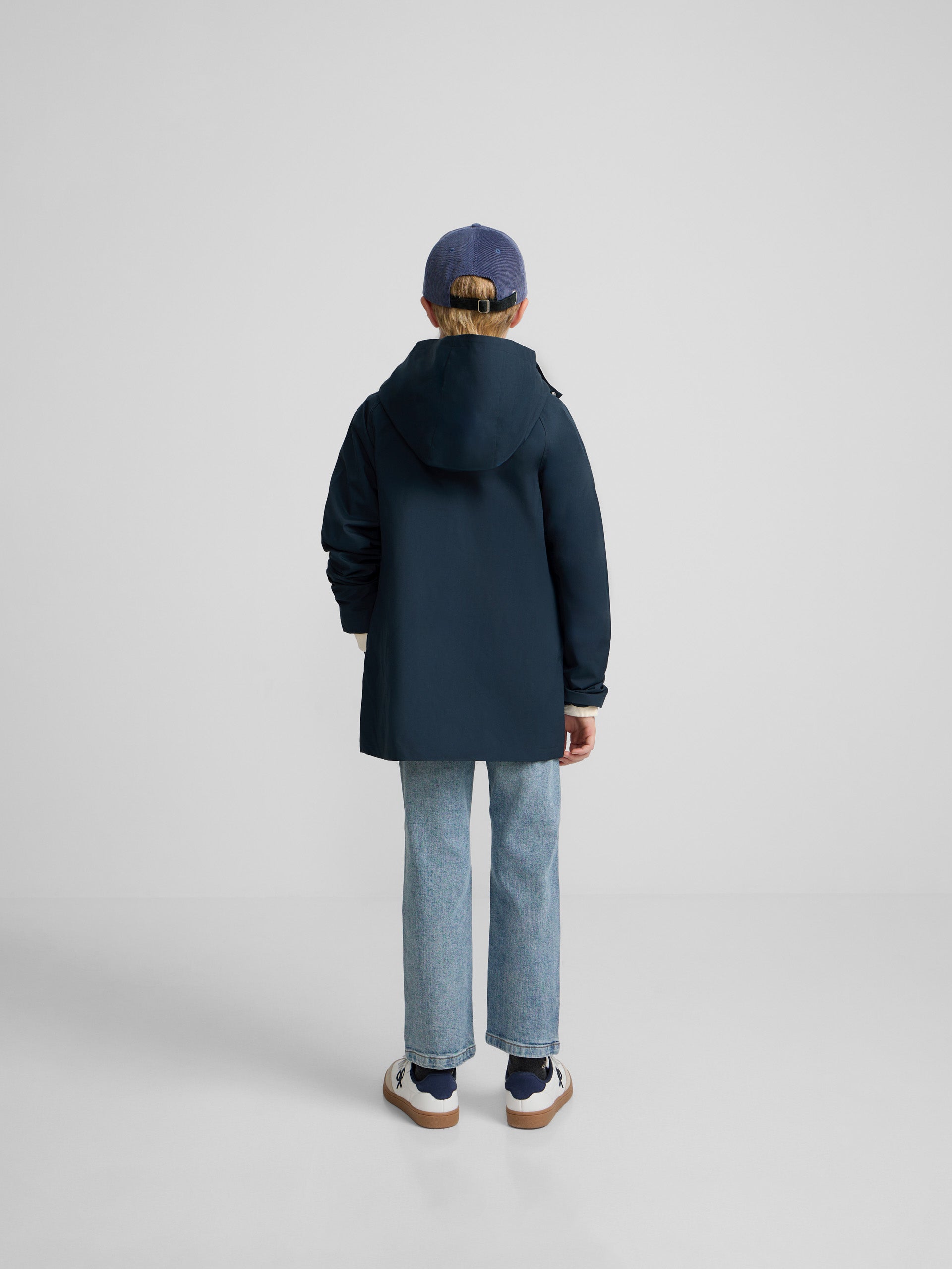 Navy blue kids windbreaker