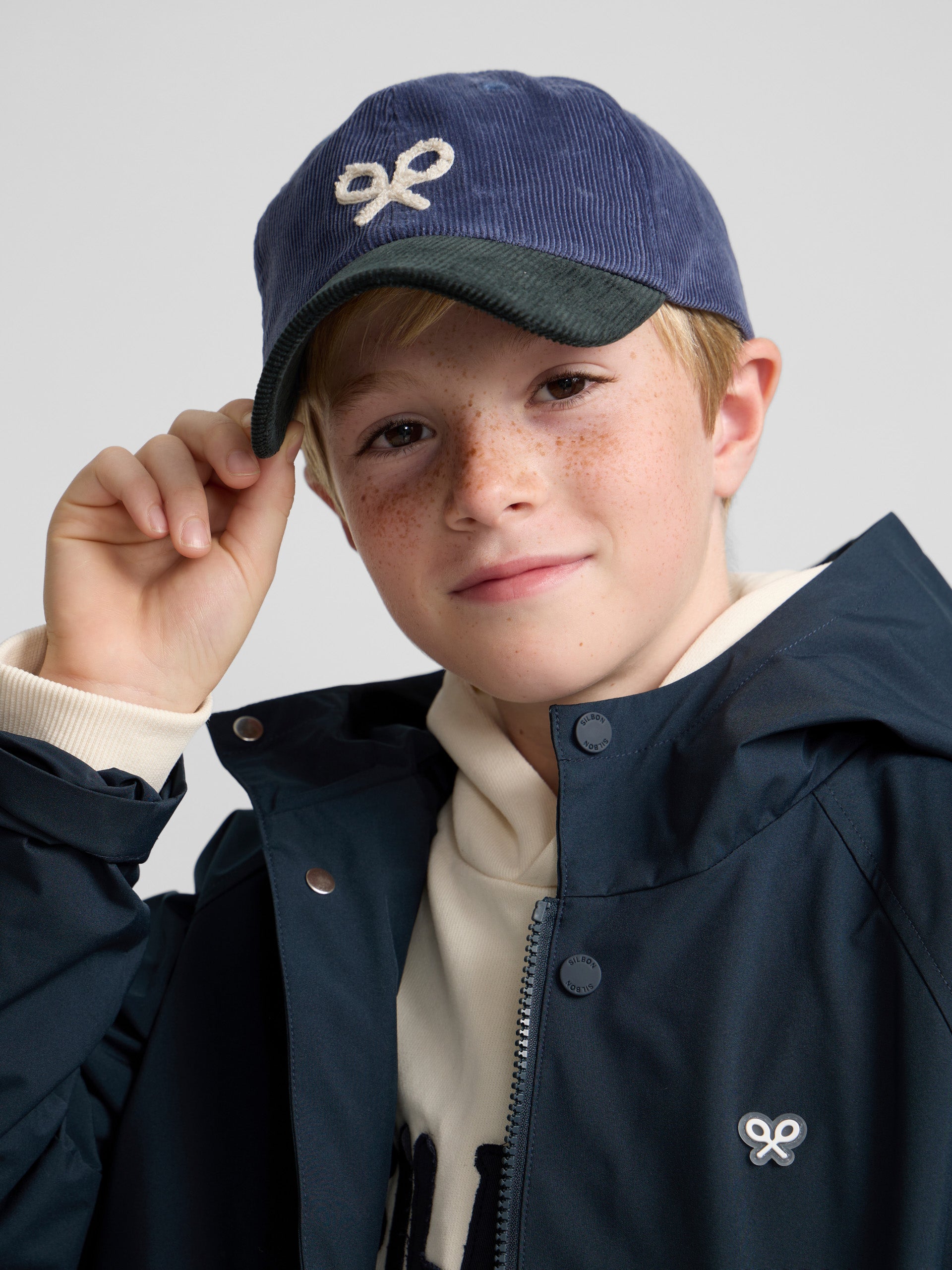 Navy blue kids windbreaker