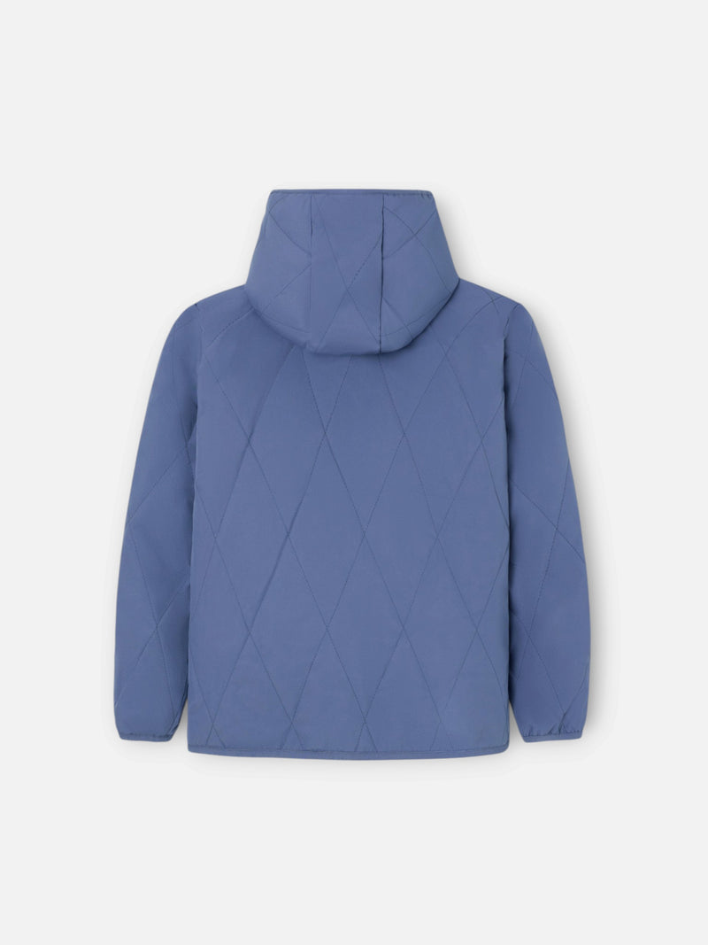 Chaqueta kids acolchada rombos azul indigo