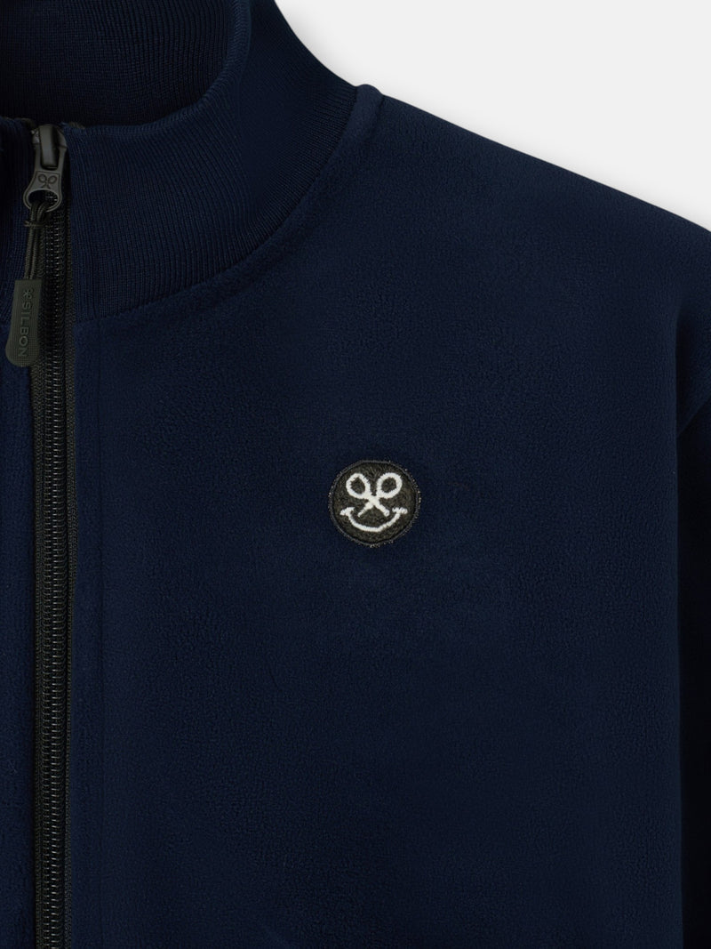 Kids navy blue smile fleece