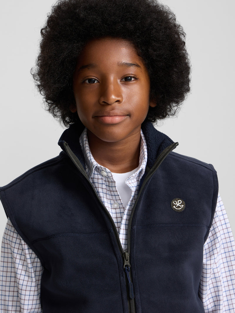 Colete polar kids smile azul-marinho
