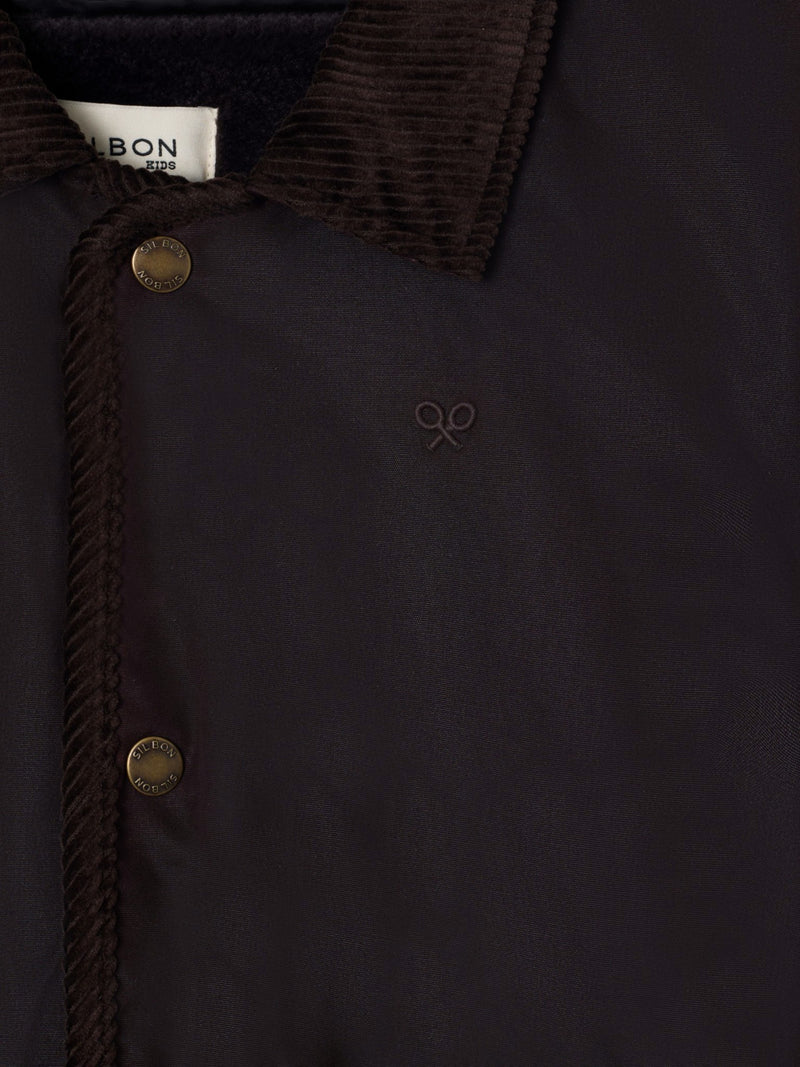 Abrigo kids encerado azul marron