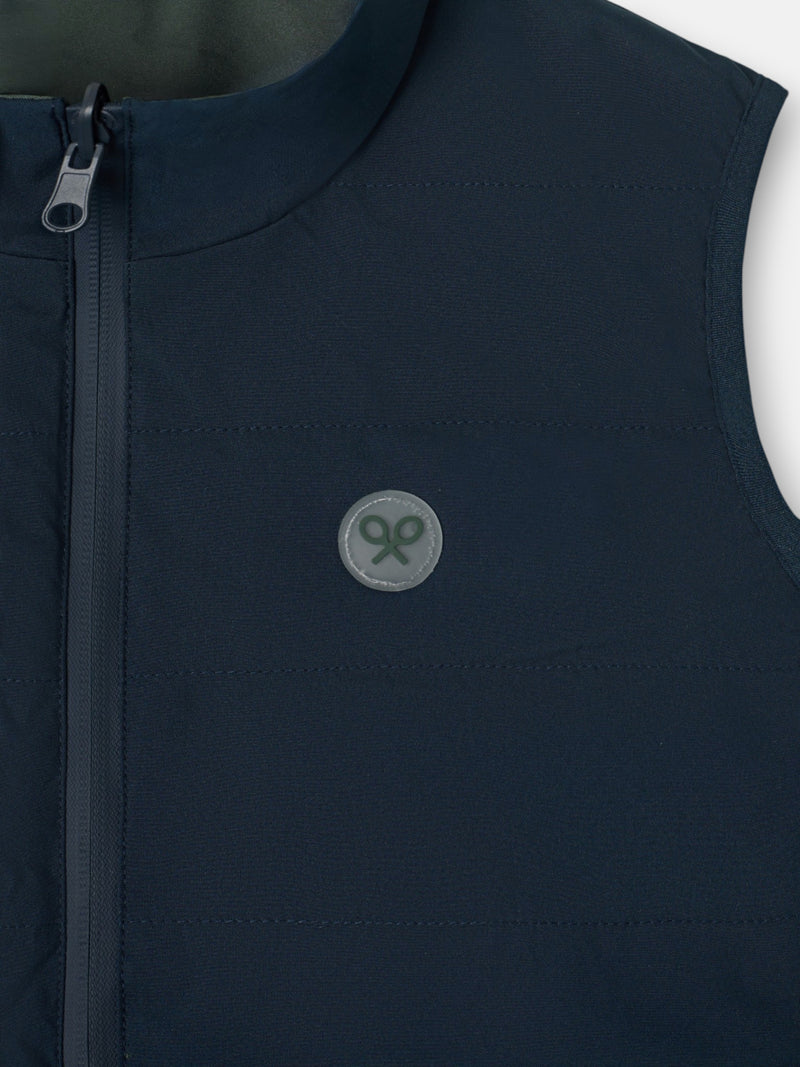 Chaleco kids reversible bolsillos verde marino