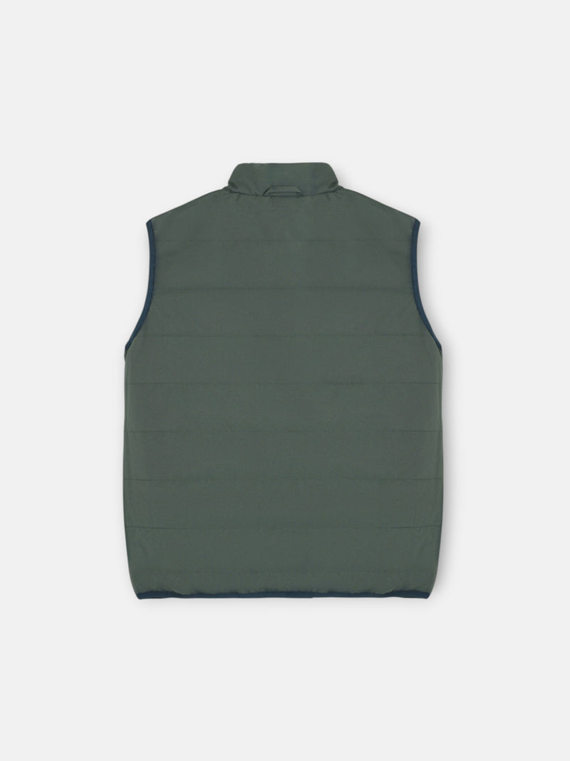Chaleco kids reversible bolsillos verde marino