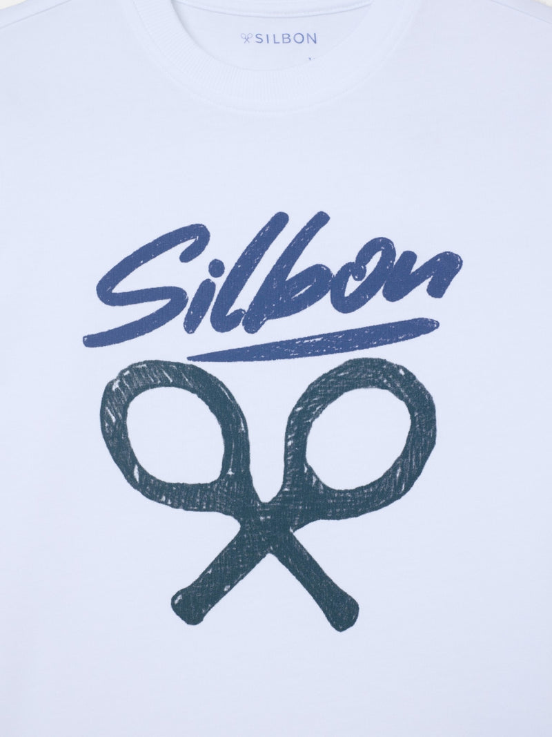 T-shirt enfant Silbon dessin blanc