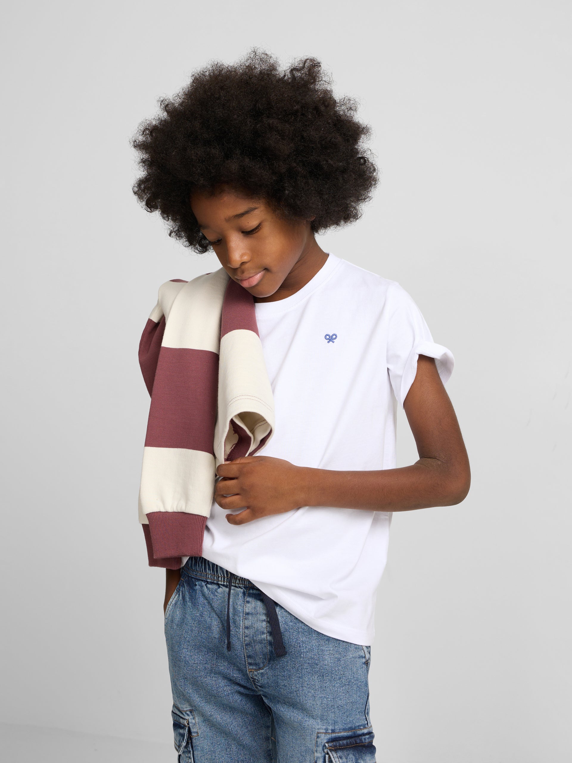 Camiseta kids play y pizza blanca