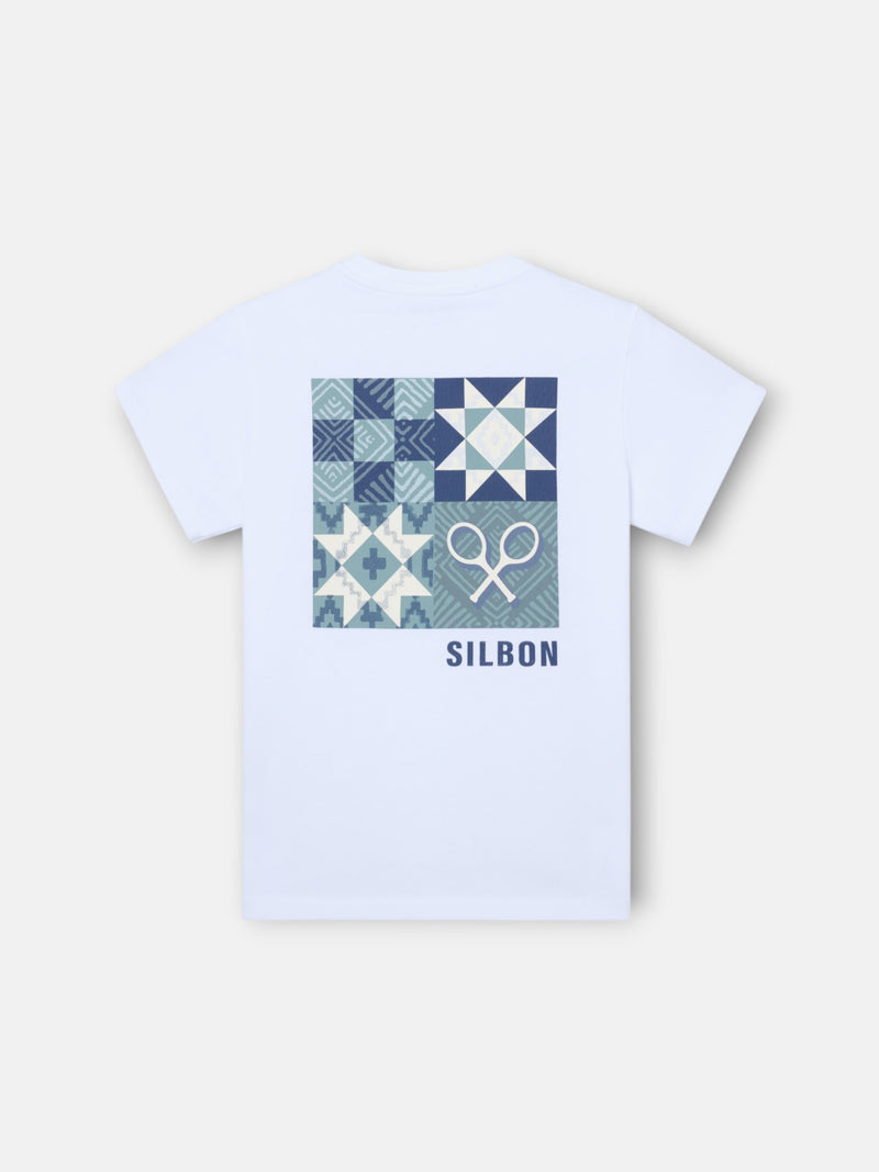 T-shirt enfant ethnique blanche