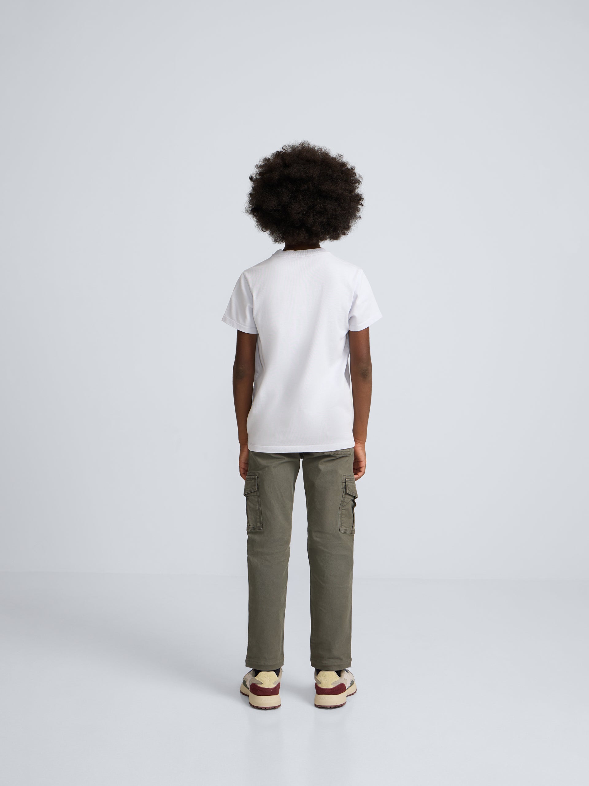 T-shirt enfant poche étiquette bleu clair