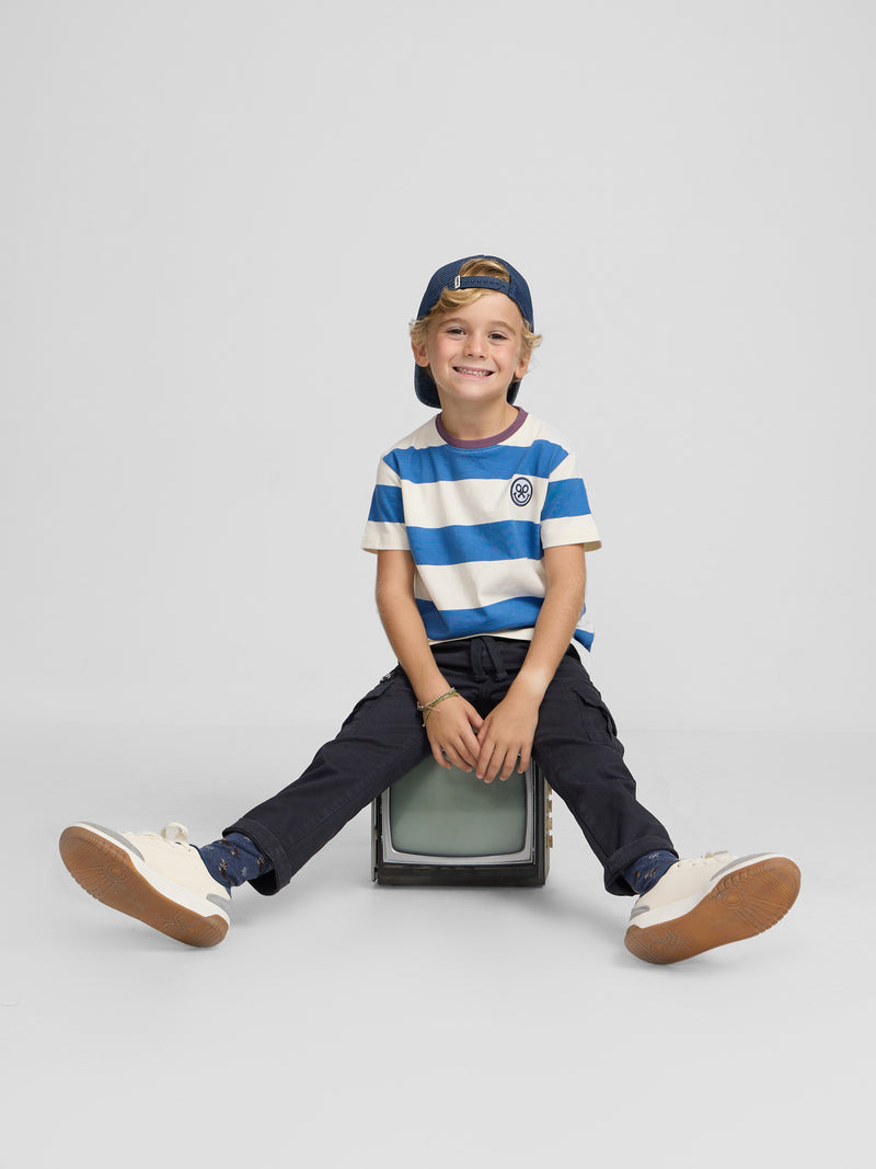 Camiseta kids raya ancha smile indigo