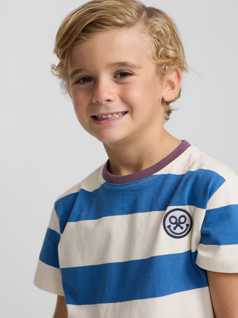 Camiseta kids raya ancha smile indigo