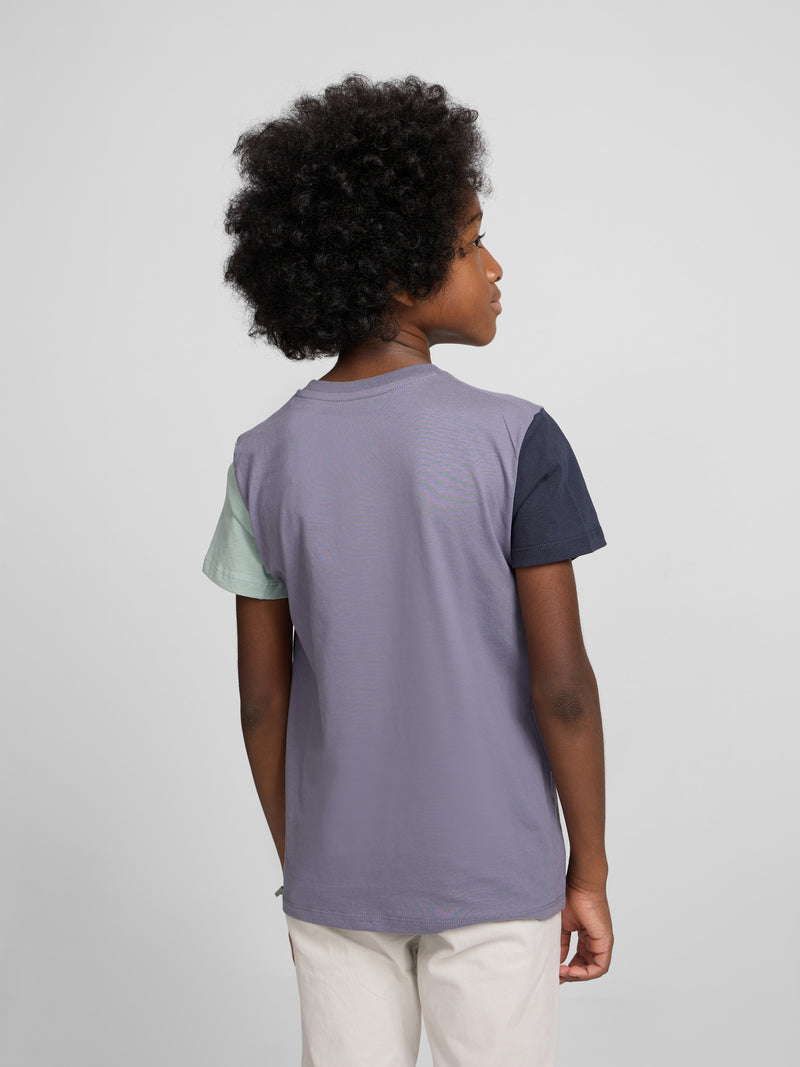 Kids multicolor T-shirt indigo blue terry