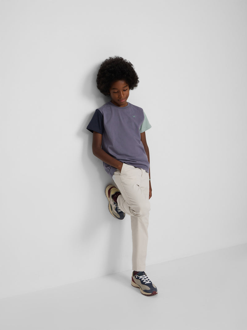Kids multicolor T-shirt indigo blue terry